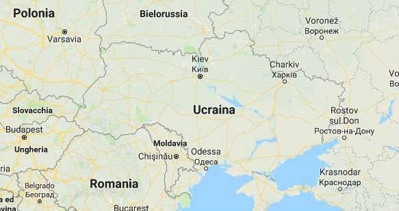 Ucraina - Mappa e stati di confine