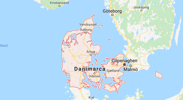 Danimarca - Posizione Geografica