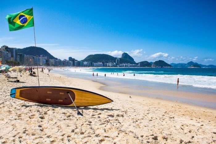 Spiaggia di Copacabana a Rio de Janeiro