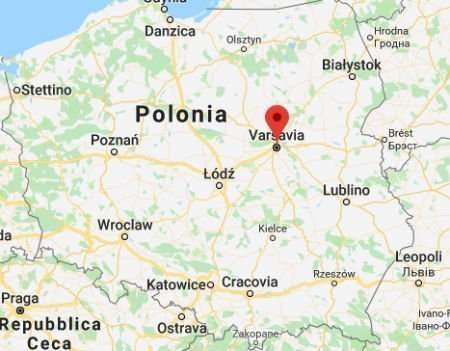 Mappa della Polonia - Capitale