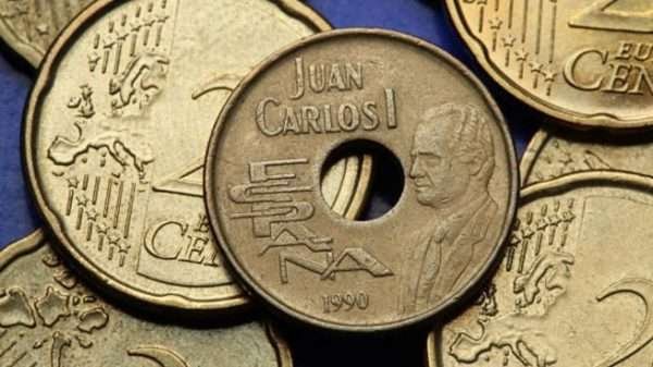 pesetas moneta metallica spagnola
