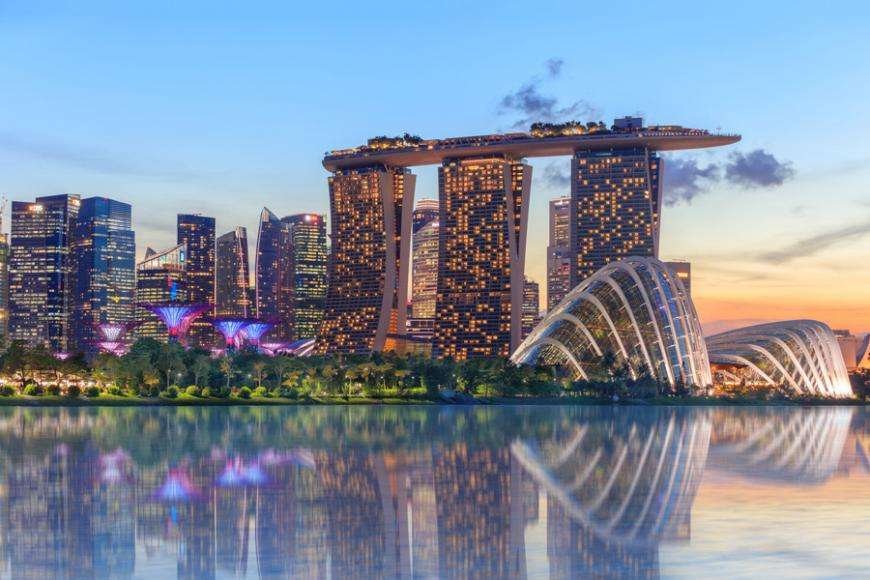 vista della magnifica città di singapore